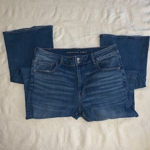 American Eagle High Rise Flare Ripped Jeans